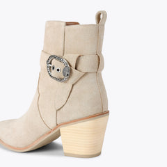 mayfair belt ankle boot