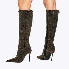 mayfair point knee boot