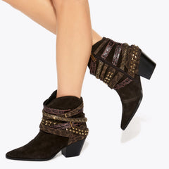 multi strap western boot