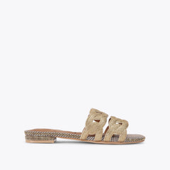 crystal chain flat sandal