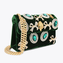 mini velvet kensington bag
