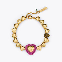beaded heart bracelet
