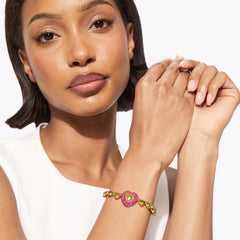 beaded heart bracelet