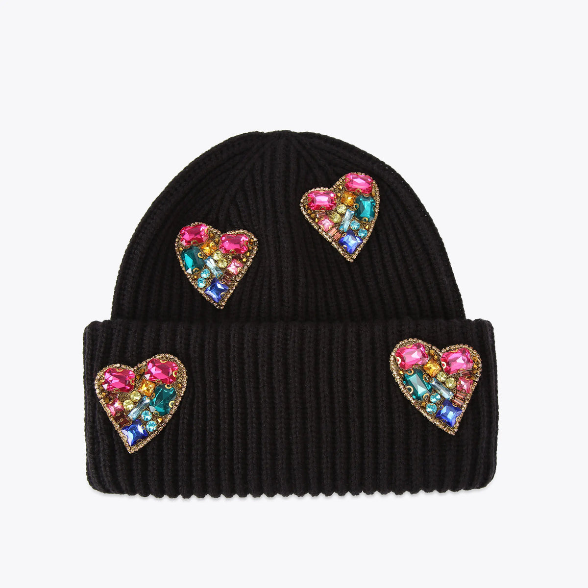 heart gem beanie
