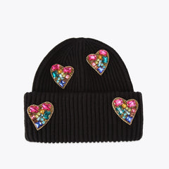 heart gem beanie