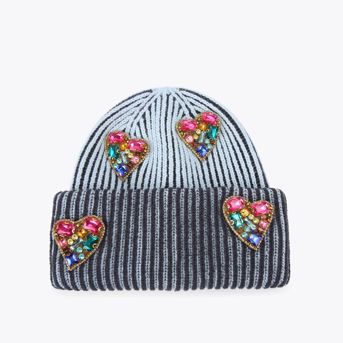 heart gem beanie