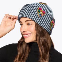 heart gem beanie