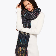 lurex knit scarf