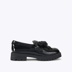bow crystal loafer