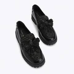 bow crystal loafer