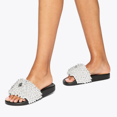 meena eagle beaded sandal