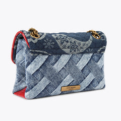 mini denim kensington bag