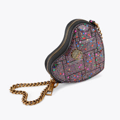 micro heart cross body bag