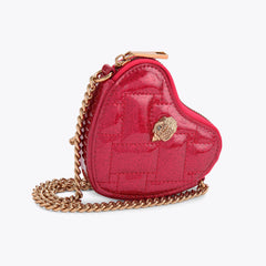 micro heart cross body bag