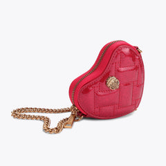 micro heart cross body bag