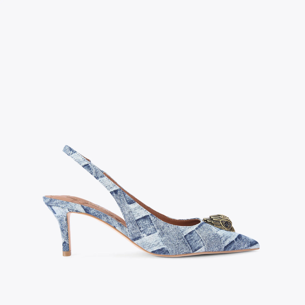 belgravia denim sling back heels